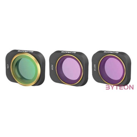Sunnylife 3 féle szűrőlencse (CPLND8ND16) DJI Mini 3 Pro-hoz (MM3-FI415)