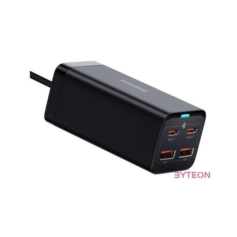 Baseus GaN3 Pro wall charger 2xUSB-C  2xUSB, 100W (black)