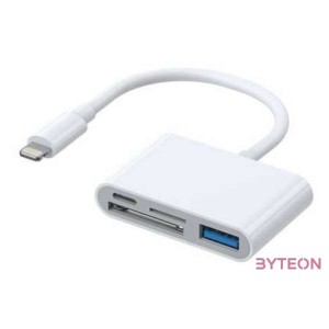 Lightning to USB OTG adapter Joyroom S-H142 SD card reader, microSD (white)