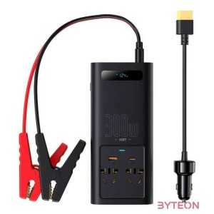 Baseus 300W, 220V, CN , EU autós inverter (fekete)