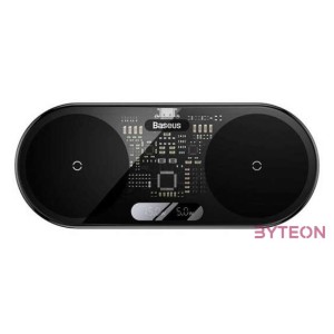 Baseus Digital LED Display Kettős Qi vezeték nélküli töltő, 20W