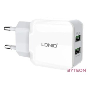 Wall charger LDNIO A2202, 2x USB, 12W (white)