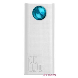 Baseus Amblight Powerbank 30000mAh, 4xUSB, USB-C, 65W (fehér)