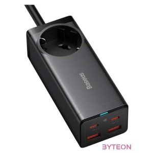 Baseus GaN3 Pro wall charger , powerstrip 2xUSB  2xUSB-C  AC, 100W (black)