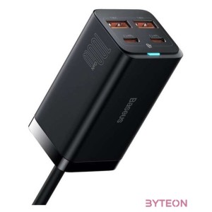 Baseus GaN3 Pro wall charger 2xUSB-C  2xUSB, 100W (black)