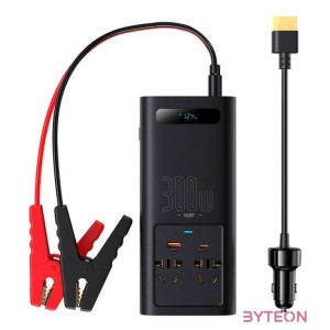 Baseus 300W, 220V, CN , EU autós inverter (fekete)