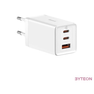 Baseus GaN5 Pro wall charger 2xUSB-C  USB, 65W (white)