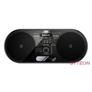 Baseus Digital LED Display Kettős Qi vezeték nélküli töltő, 20W