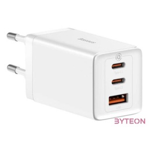 Baseus GaN5 Pro wall charger 2xUSB-C  USB, 65W (white)
