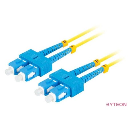 LANBERG fiber optic patchcord SM SC,UPC-SC,UPC duplex 10m LSZH g657a1 3.0mm yellow