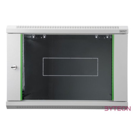 DIGITUS 19inch Wall Cabinet 9HE SoHoline RAL7035 grey without tray 505x600x450mm