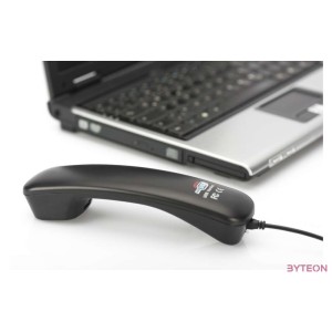 DIGITUS telephon handset USB for Skype MSN ICQ X-lite Dialpad MediaRing Net2phone etc. black