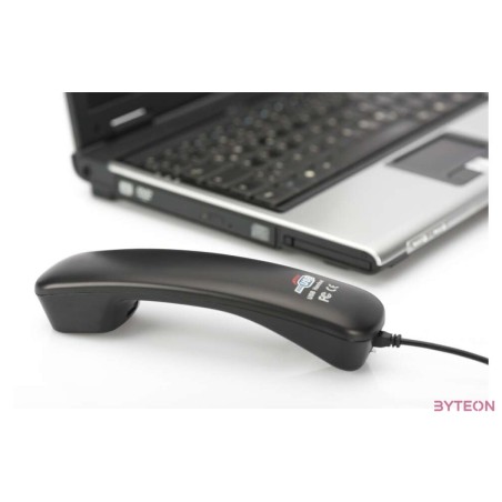 DIGITUS telephon handset USB for Skype MSN ICQ X-lite Dialpad MediaRing Net2phone etc. black