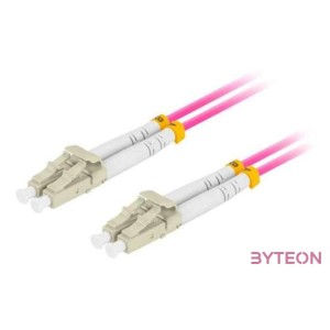 LANBERG fiber optic patchcord MM LC,UPC-LC,UPC duplex 1m LSZH om4 50,125 3.0mm violet