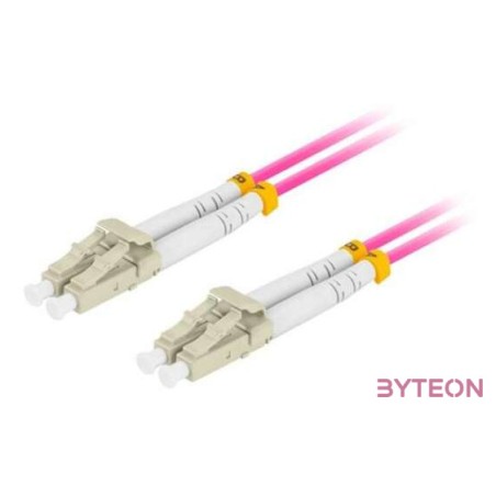 LANBERG fiber optic patchcord MM LC,UPC-LC,UPC duplex 1m LSZH om4 50,125 3.0mm violet