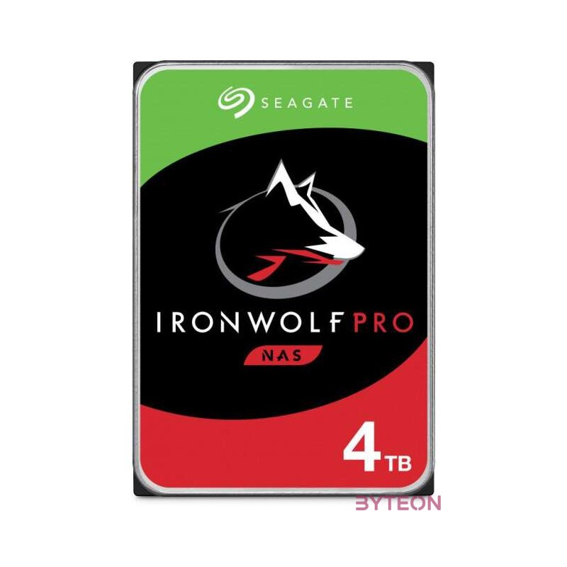 SEAGATE Ironwolf PRO Enterprise NAS HDD 4TB 7200rpm 6Gb,s SATA 256MB cache 8.9cm 3.5inch 24x7 for NAS RAID Rackmount systems BLK