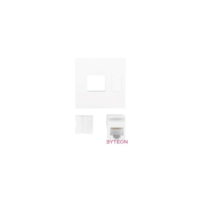LANBERG RJ45 45x45 socket keystone cat. 6 UTP white