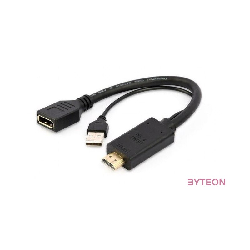 GEMBIRD A-HDMIM-DPF-01 Active 4K HDMI to DisplayPort adapter black