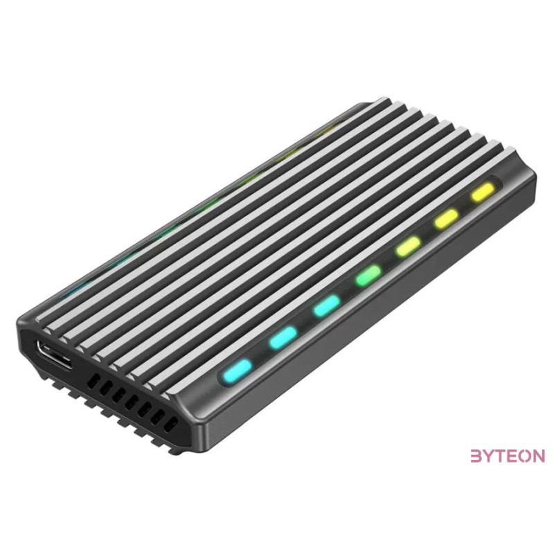 GEMBIRD EE2280-U3C-03 USB 3.1 enclosure for M.2 NVMe drives backlighted aluminum