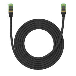 Braided network cable cat.8 Baseus Ethernet RJ45, 40Gbps, 3m (black)