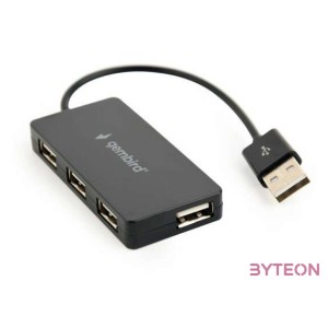 GEMBIRD USB 2.0 4-port hub black