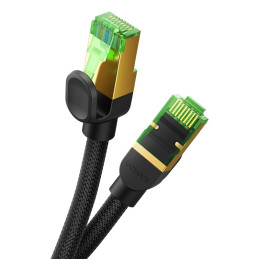 Braided network cable cat.8 Baseus Ethernet RJ45, 40Gbps, 3m (black)