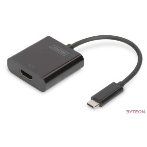 DIGITUS USB Type-C to HDMI Adapter 4K,30Hz cable length 19.5cm black