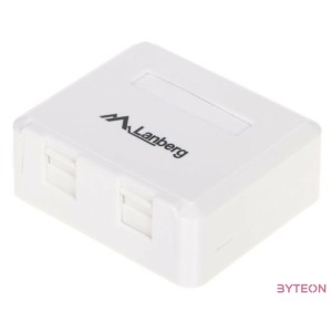 LANBERG OK1-0002-W Surface-mount box for keystone 2 port