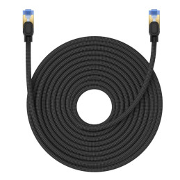 Braided network cable cat.7 Baseus Ethernet RJ45, 10Gbps, 20m (black)