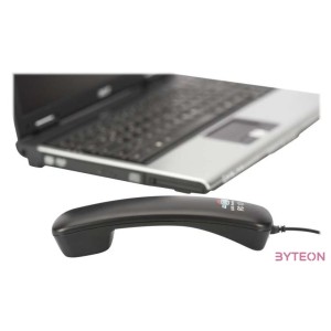DIGITUS telephon handset USB for Skype MSN ICQ X-lite Dialpad MediaRing Net2phone etc. black
