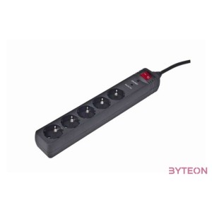 ENERGENIE SPG5-C-10 Surge protector 5 sockets Schuko 3m black