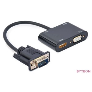 GEMBIRD VGA to HDMI  VGA adapter cable 0.15m black