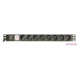 GEMBIRD Power distribution unit PDU 8 Schuko sockets 1U 16A C14 plug 3m cable