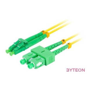 LANBERG fiber optic patchcord SM SC,APC-LC,APC duplex 2m LSZH g657a1 3.0mm yellow