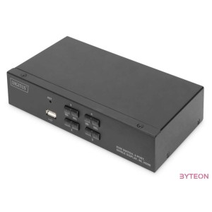 DIGITUS KVM Switch 2x1 HDMI 4-Port Single Display 4K,30Hz FreeSync