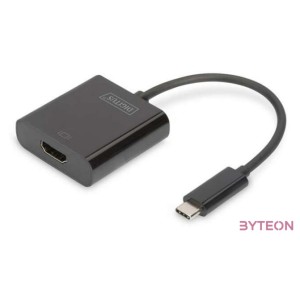 DIGITUS USB Type-C to HDMI Adapter 4K,30Hz cable length 19.5cm black