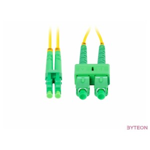 LANBERG fiber optic patchcord SM SC,APC-LC,APC duplex 2m LSZH g657a1 3.0mm yellow
