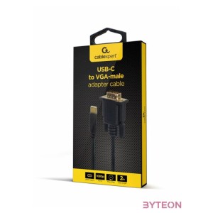GEMBIRD USB-C to VGA-M adapter 2m black blister