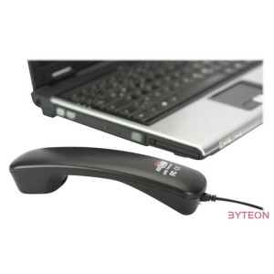 DIGITUS telephon handset USB for Skype MSN ICQ X-lite Dialpad MediaRing Net2phone etc. black