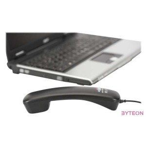 DIGITUS telephon handset USB for Skype MSN ICQ X-lite Dialpad MediaRing Net2phone etc. black
