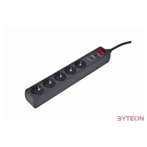 ENERGENIE SPG5-C-10 Surge protector 5 sockets Schuko 3m black