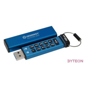 KINGSTON 16GB IronKey Keypad 200 FIPS 140-3 Lvl 3 Pending AES-256 Encrypted