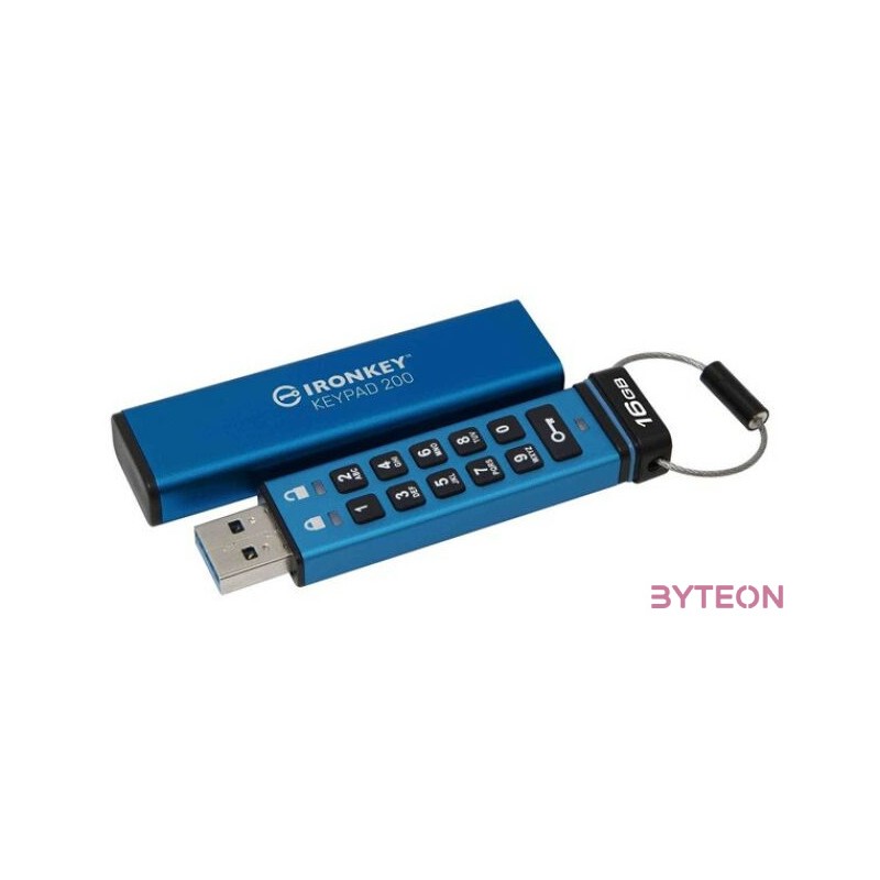 KINGSTON 16GB IronKey Keypad 200 FIPS 140-3 Lvl 3 Pending AES-256 Encrypted