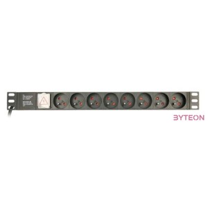 GEMBIRD Power distribution unit PDU 8 French sockets 1U 16A C14 plug 3m cable