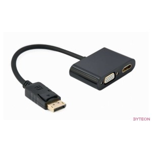 GEMBIRD DisplayPort male to HDMI female  VGA female adapter cable black