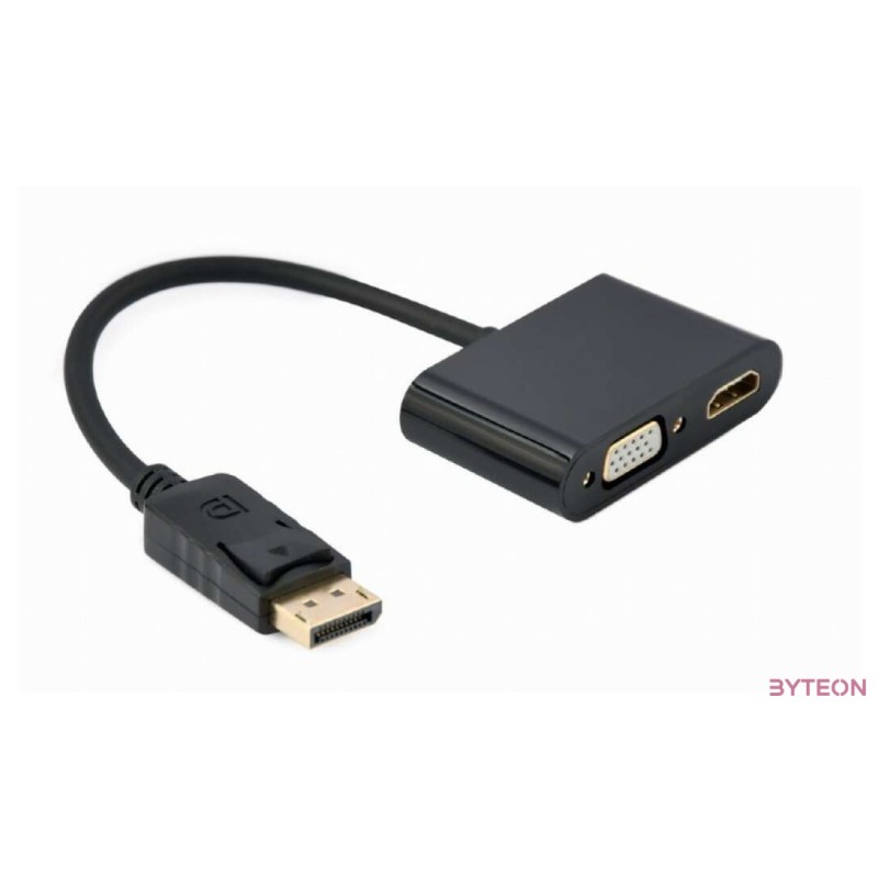 GEMBIRD DisplayPort male to HDMI female  VGA female adapter cable black