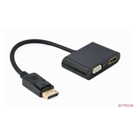 GEMBIRD DisplayPort male to HDMI female  VGA female adapter cable black