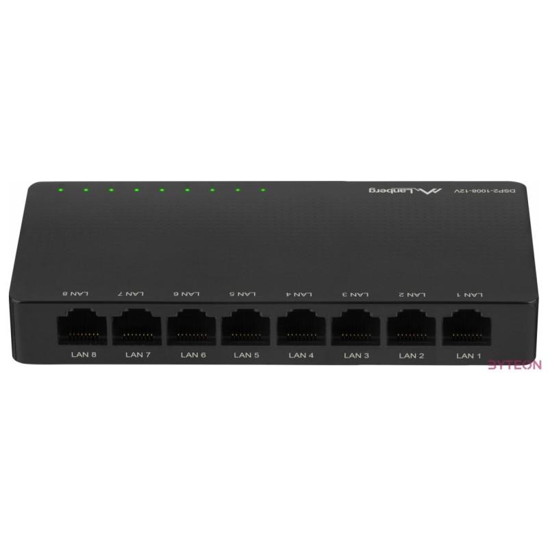 LANBERG switch DSP2-1008-12V 8-port 1Gbps 12v