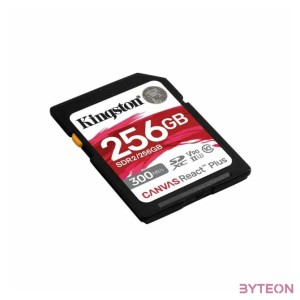 KINGSTON 256GB Canvas React Plus SDXC UHS-II 300R,260W U3 V90 for Full HD,4K,8K