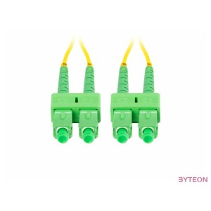 LANBERG fiber optic patchcord SM SC,APC-SC,APC duplex 2m LSZH g657a1 3.0mm yellow